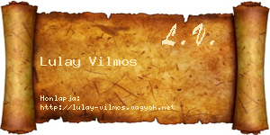Lulay Vilmos névjegykártya